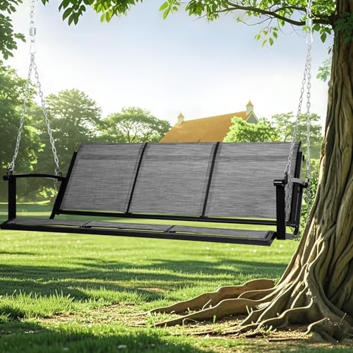 Textilene 3 Seat Hanging Swing (Ash Grey)