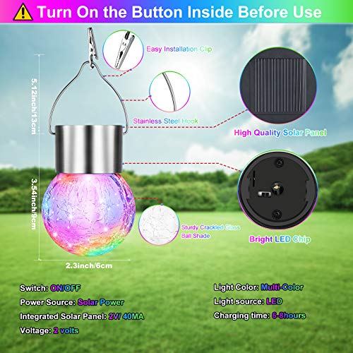 8Pack Outdoor Hanging Solar Lights (Multicolor / 8P)
