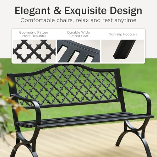 50" Garden Metal for Outdoors Weatherproof 2 (Style4 Black)