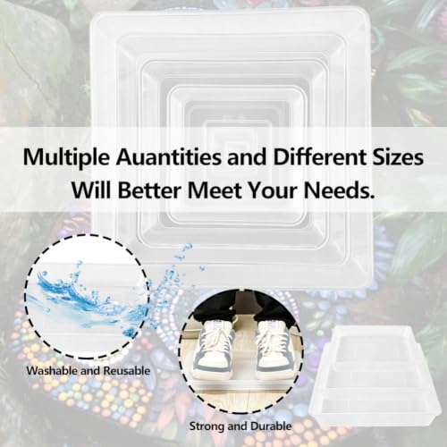 6 Pcs Stepping Stone Molds (Rectangular-Clear)