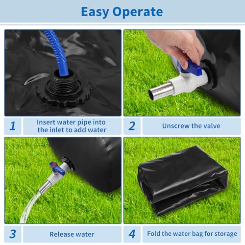 110L 29 Gal Water Storage Bladder Large Capacity Foldable (110 L/29 Gal / Black)