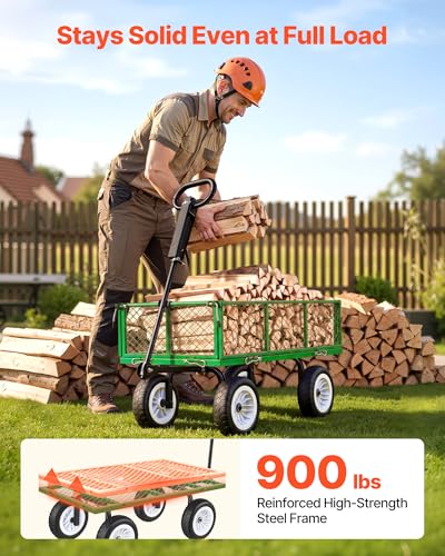 900 LBS Steel Garden Cart (Green)