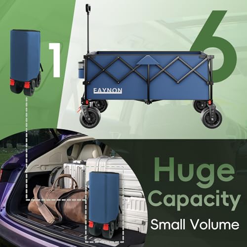 46" L Collapsible Foldable Extended Wagon (Blue)