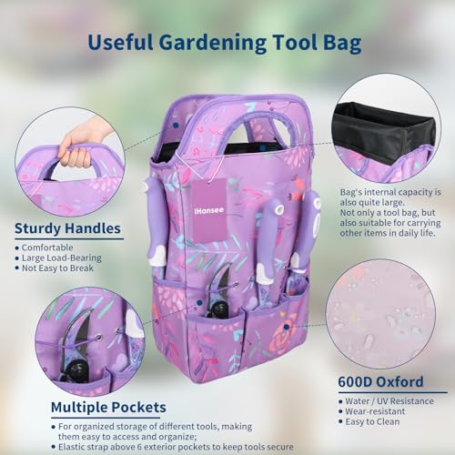 Purple Garden Tools Set 10 Pieces (purple)