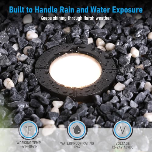 6 Pack Dia. 4 Inch RGBCW Well Lights (Black)
