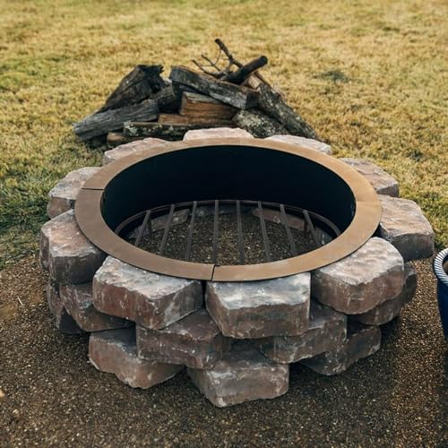 Heavy Duty Fire Pit Grate with High Temp Coating & Removable Legs