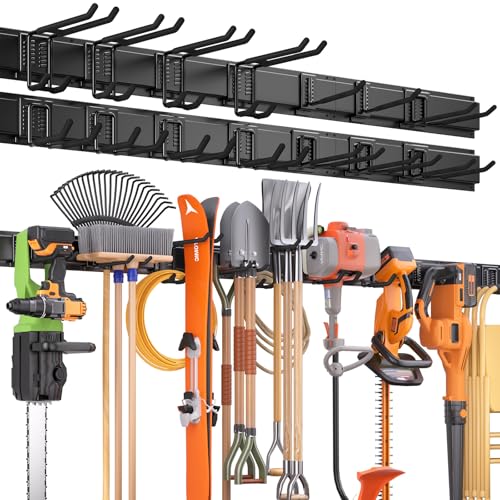 99 Inches Garage Storage (99" Alloy Steel with 6 Panels & 14 Hooks)