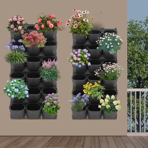Vertical Wall Planter with 36 Pots (Black / 36 Pots)