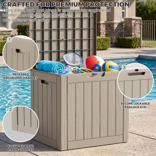 Outdoor Storage Box (Grey / 35 Gallon 3.1 M)