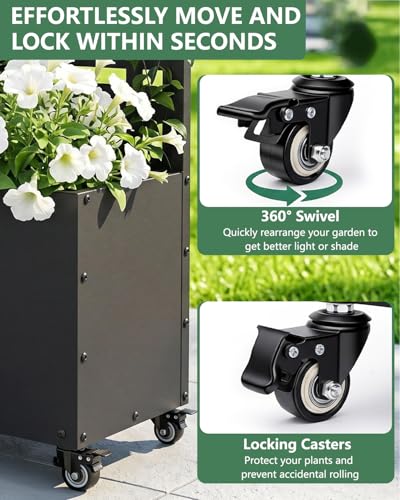 Metal Planter Box with Trellis (Black / 1pc)