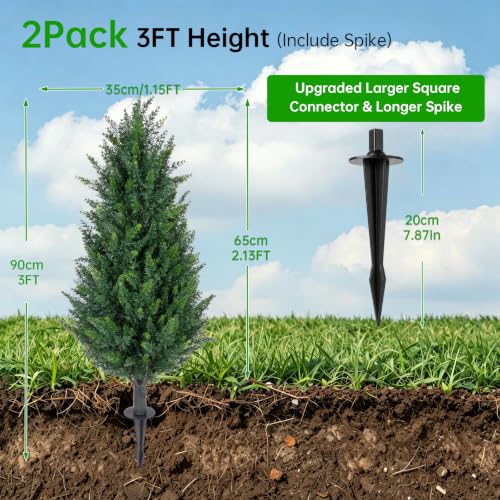 3FT Artificial Cedar Topiary (Cedar Green / 3 FT)