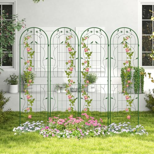 4 Pack Garden Trellis (71"x20" (4 Pack) / Green)