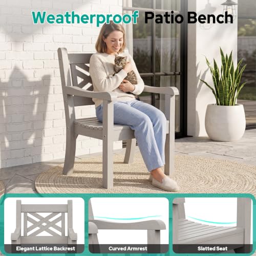Outdoor Patio Dining Chair (Light Grey / 1-Person)