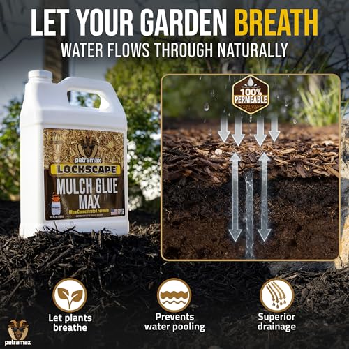 Max Lockscape Rock and Mulch Glue for Landscaping (4 Gallon)