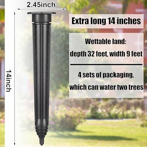 4 Pack 14 Inch Garden Plant Watering Stake Large UV (4 Count)