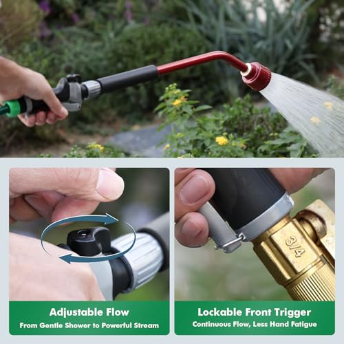 24 Inches Long Watering Wand for Garden Hose (Red)