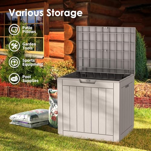 Outdoor Storage Box (Grey / 35 Gallon)