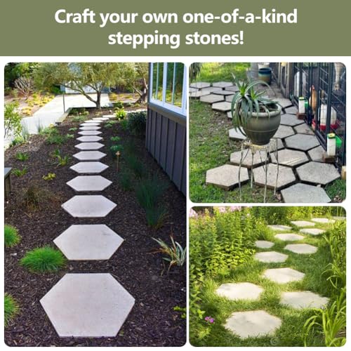 Stepping Stone Molds (3 Round+3 Squre-Black)