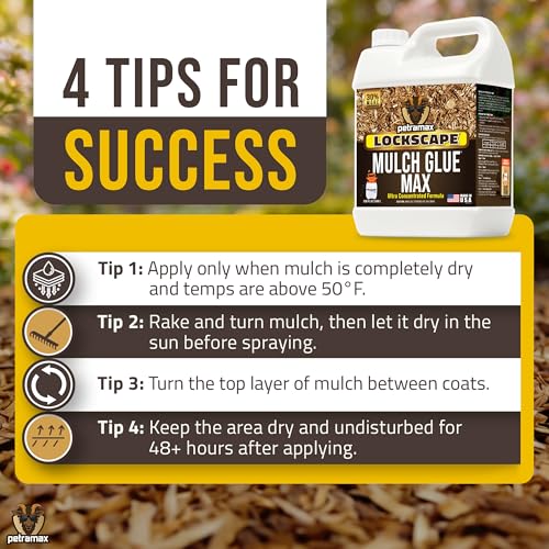 Max Lockscape Rock and Mulch Glue for Landscaping (4 Gallon)
