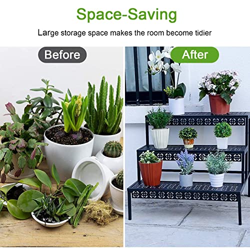 3 Tier Stair Style Metal Plant Stand
