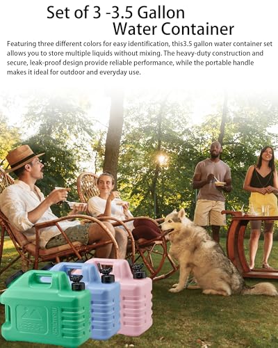 3.5 Gallon Camping Water Jug with Spigot (Pastel Mix / 3.5 Gallon)