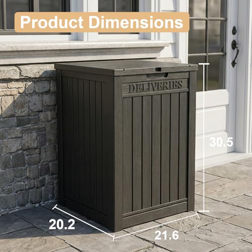 56 Gal Waterproof Outdoor Storage Box UV Resistant Deck Box (Black / 56 Gallon)