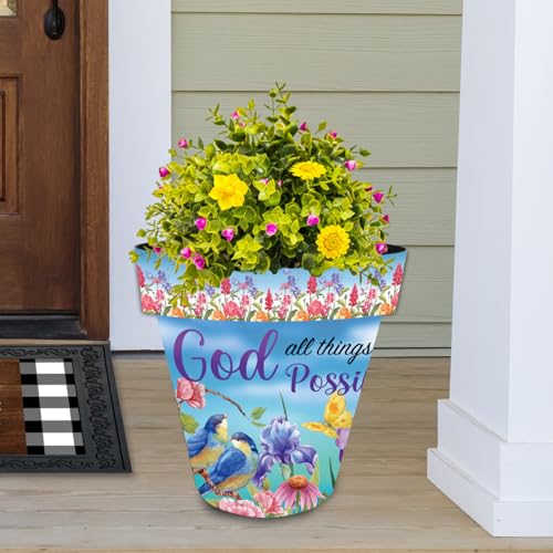 Spring Planter 14" x 15" x 15" with God Large for Spring Planter (With God / Large)