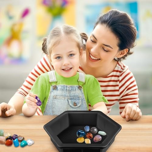 2 Size Hexagon Stepping Stone Mold (Black)