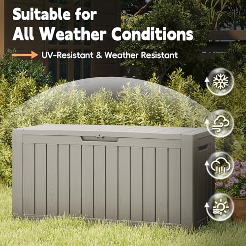 Outdoor Storage Box (Grey / 75 Gallon)