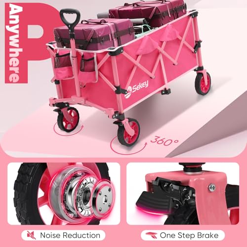 Collapsible Foldable Wagon with 300lbs Weight Capacity