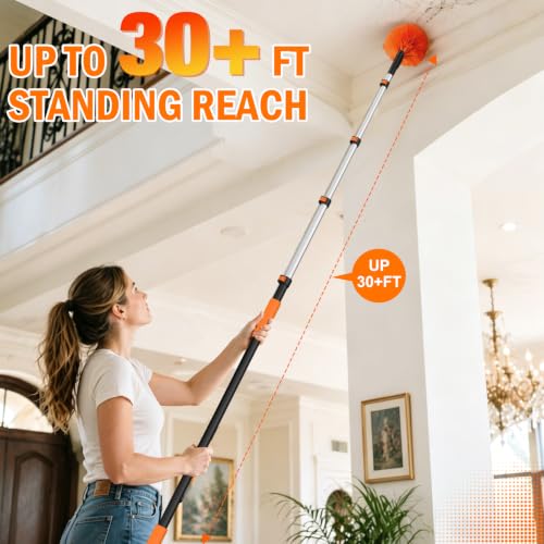 36FT High Reach Duster Cleaning Kit with Extension Pole (30FT)