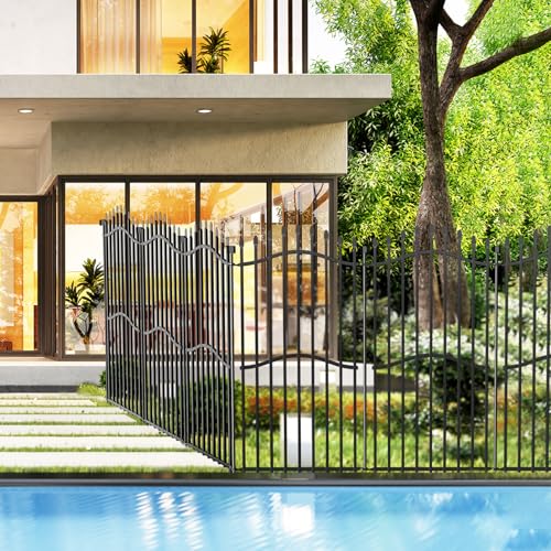 No Dig Garden Fence 48" H x 18'L with Gate Decorative Yard Dog Panels (48 in(H) X 18 ft(L))