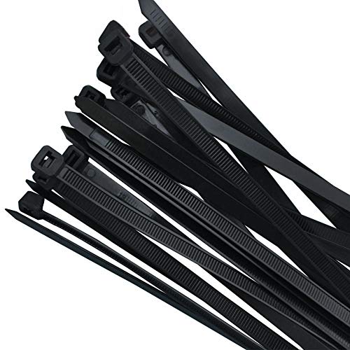 Black zip ties 16 inch large Cable ties 100 per pack (Black / 16 inch)