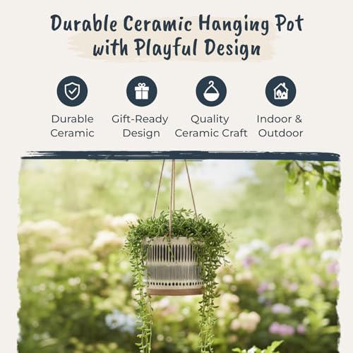 Hanging Ink Toby 5" Flower Pot