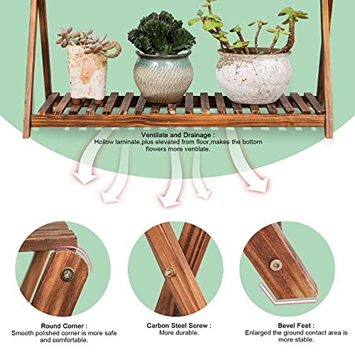Wooden Plant Shelf Indoor