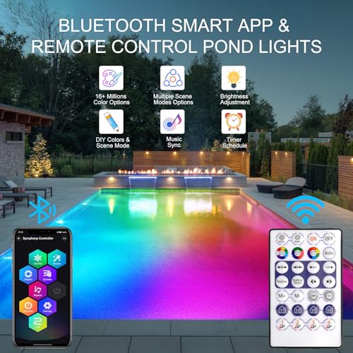 RGB Pond Lights LED Underwater (12 Count)
