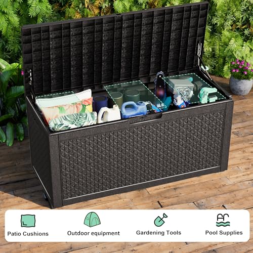121 Gallon Outdoor Storage Box Waterproof