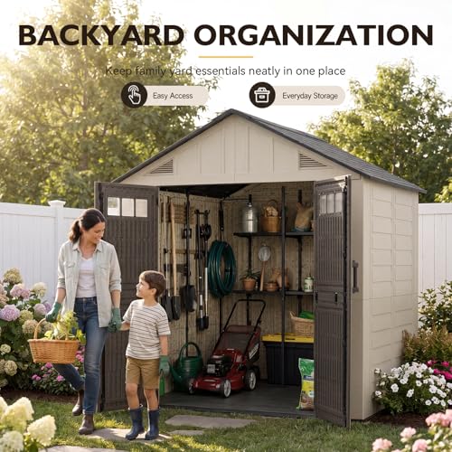8x6 Ft Outdoor Storage Shed with Floor (8x6)