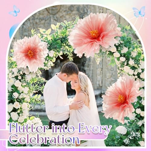3 Pcs Pink Gaint Flower Decoration for Wedding Reception (Flower / Pink)