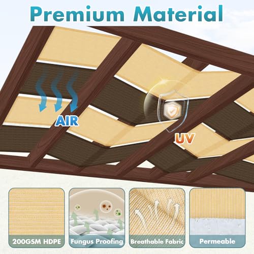 Customized Size Shade Strip for Pergola (Customized Size / Customized Shade Strip)