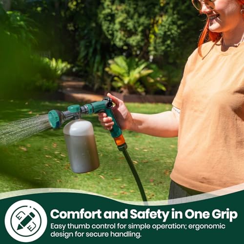 8 Dial Hose Attachment Spray Gun for Liquid Fertilizer (Garden Sprayer (34 oz))