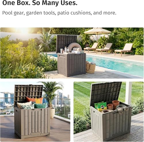 Outdoor Storage Box (Ash Grey / 31 Gallon)