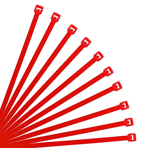 8 Inch Red Cable Zip Ties (Red / 8 inch (40 lbs, 500 pcs))