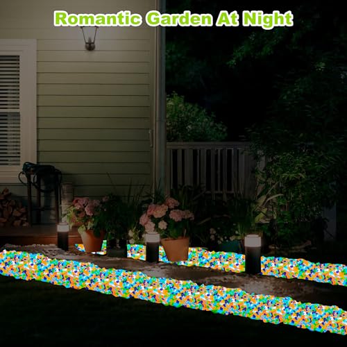 3000pc Glow Pebbles for Outdoor Garden Glow in The Dark Rocks Outdoor Glowing Rocks Glow in The Dark Stones Glow Pebbles for Garden Luminous Stones Glowing Stones for Driveway Walkway (3000 Count)