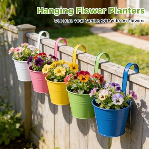 12 Pack Balcony Planters Railing Hanging (12 Count)