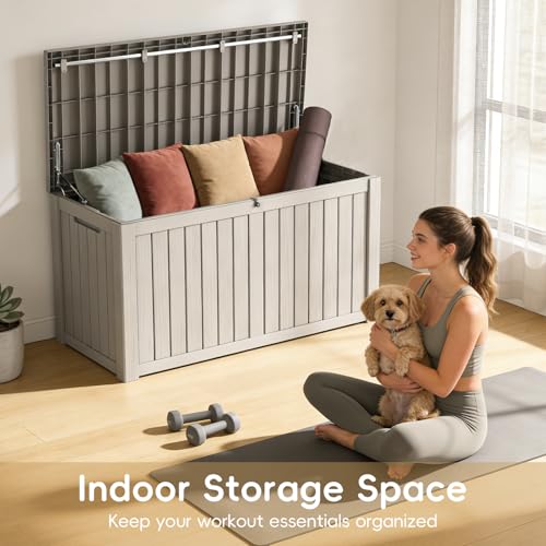 Outdoor Storage Box (Grey / 180 Gallon)