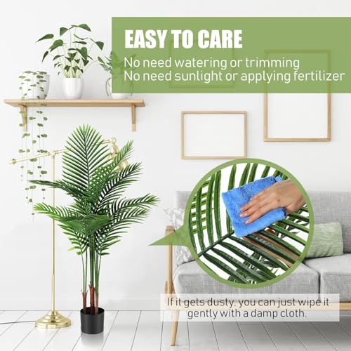 2 Pack Artificial Palm Trees 4Ft (4 feet)