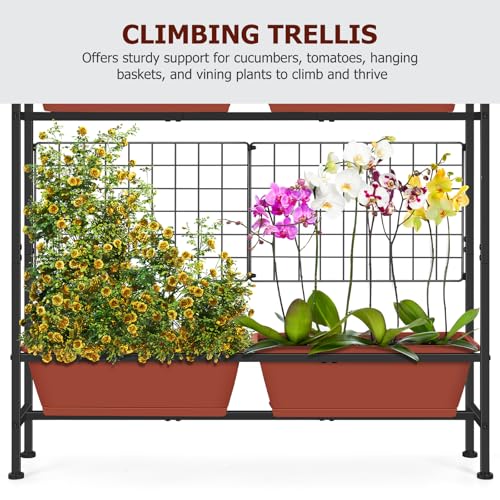 Raised Garden Beds with Legs & Trellis