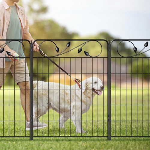 Decorative Black Garden Fence 36in (36″Tall(8 Panels))