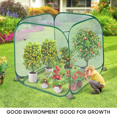 2Pc Pop Up Mesh Plant Cover (Green / 2 pieces)